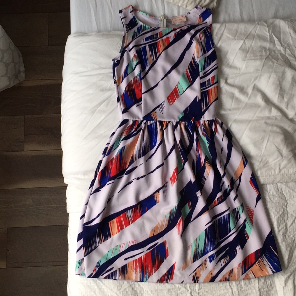 Abstract color dress small